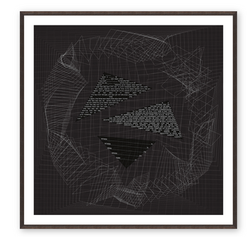 Abstract "Infinitely Intertwined" White on Black Ketubah