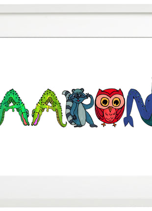 Baby Name Art in Anim-al-phabet