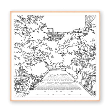 Landmark "Elizabeth Street" Line Drawing Ketubah