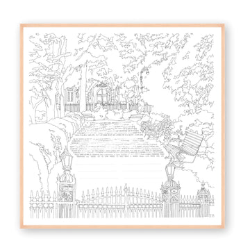 Landmark "Gramercy Park" Line Drawing Ketubah