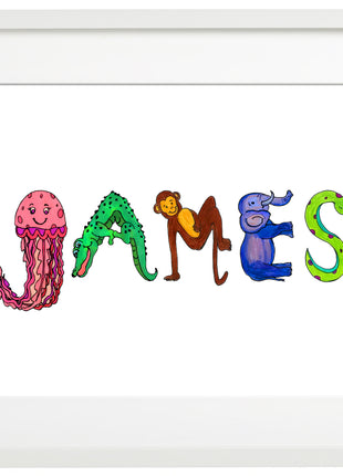 Baby Name Art in Anim-al-phabet