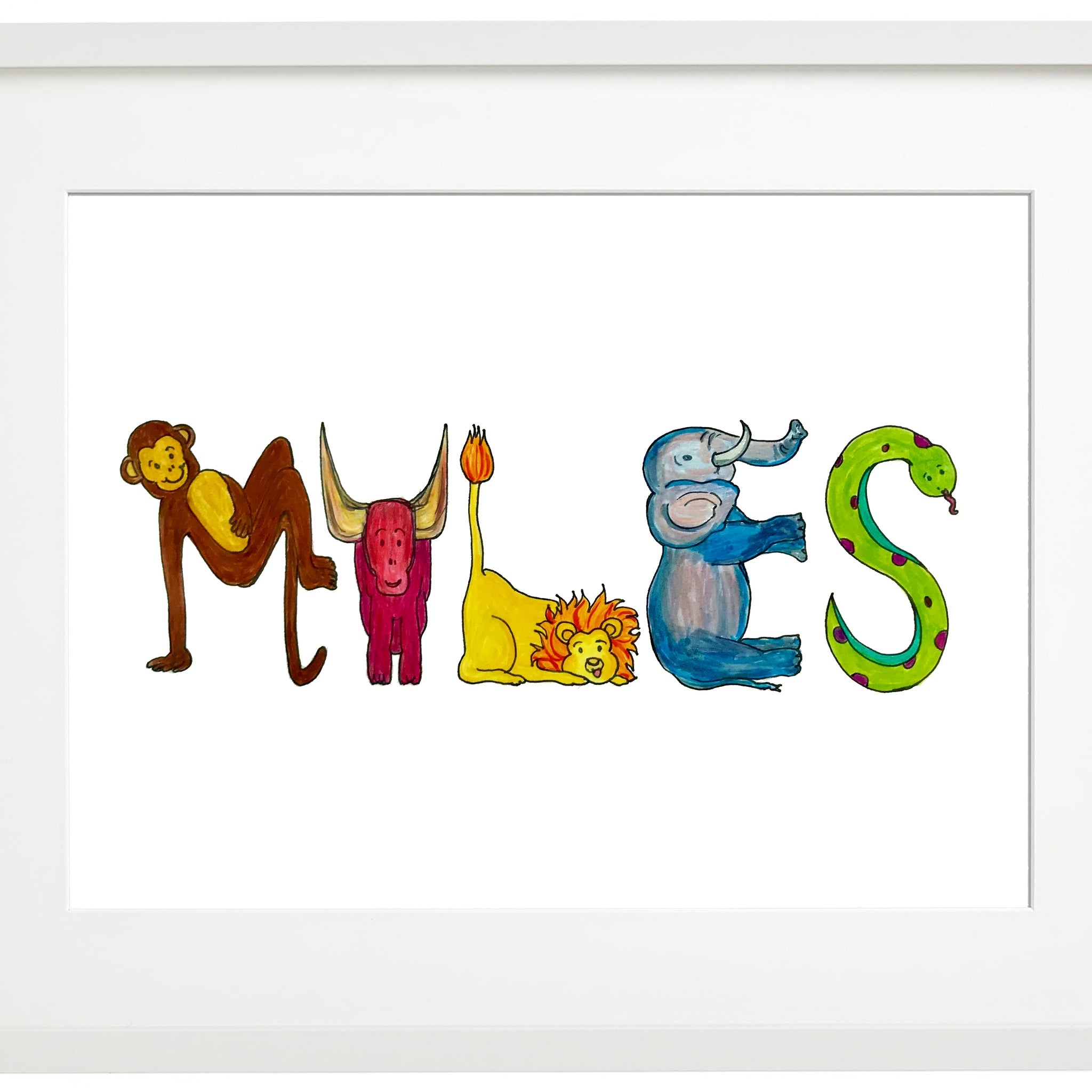 Baby Name Art in Anim-al-phabet