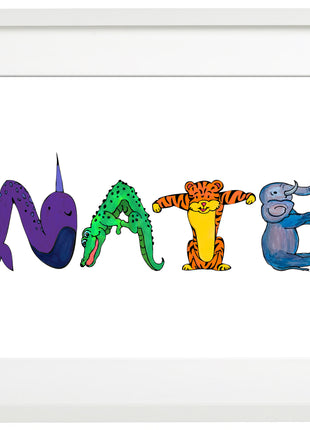 Baby Name Art in Anim-al-phabet